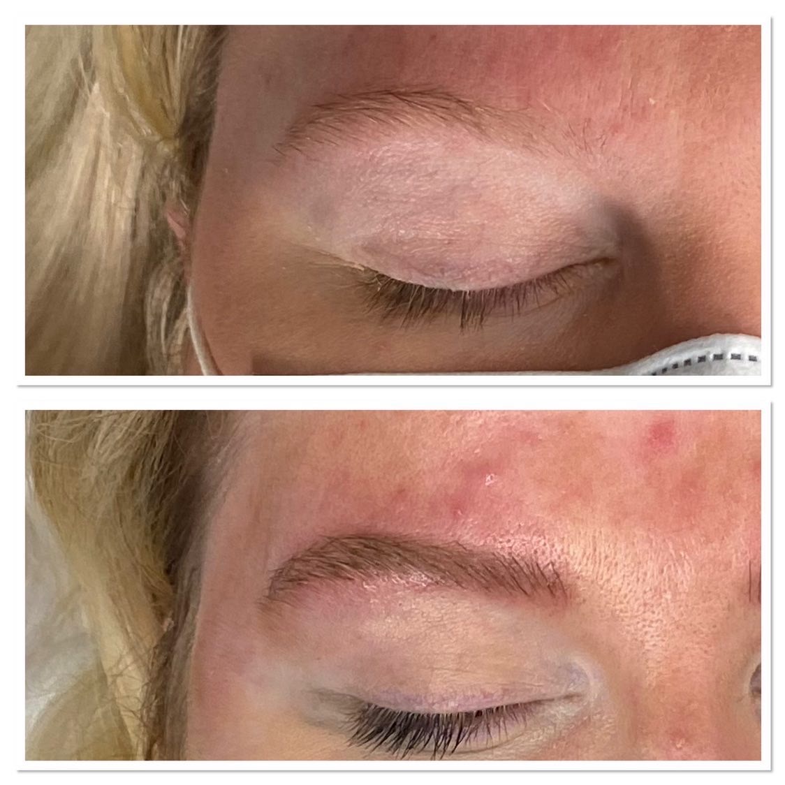 SEMI PERMANENT MAKE UP BROWS BEFORE AND AFTER