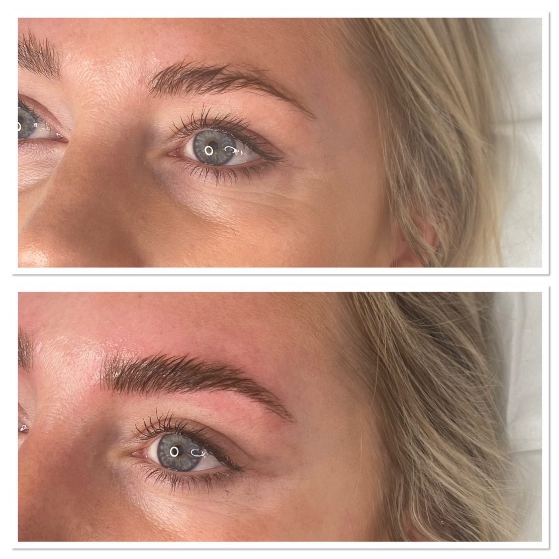 Semi Permanent Make Up Brows before and after 1